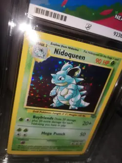 Nidoqueen 1999 Holo #7 Jungle Pokemon Card Ace Grade 7 Wotc Near Mint Vintage - Image 3