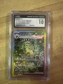 Pokemon Leafeon EX SAR 200/187 SV8a Terastal Festival 2024 Japanese Card CGC 10 - Image 1