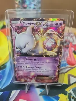Pokemon Mewtwo EX Holo Black Star Promo Card XY107 XY - Image 1