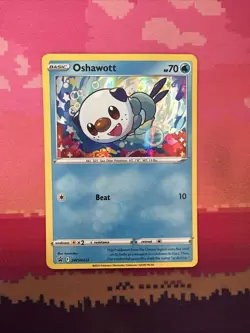 Pokemon Card Oshawott SWSH222 Holo Black Star Promo Near Mint - Image 1