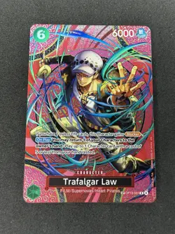 One Piece Trafalgar Law OP13-031 SP English Alt Art 💎 BGS BLU Chase Card - Image 2