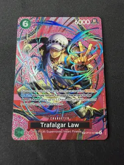 One Piece Trafalgar Law OP13-031 SP English Alt Art 💎 BGS BLU Chase Card - Image 3