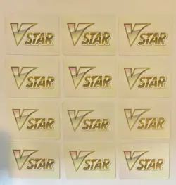 VSTAR Pokemon Card - V Star White Card Marker Lot Of (12)-Pack Fresh - Image 1