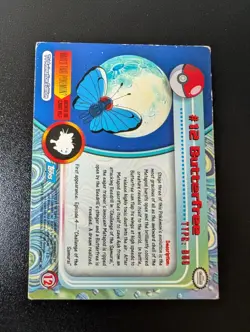 Butterfree #12 Topps Trading Cards Series 1 Pokemon Moderately Played - Image 2