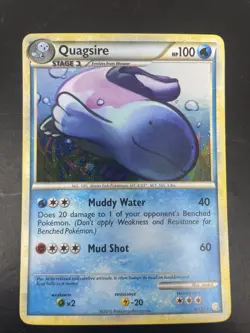 2010 Pokemon Quagsire HeartGold SoulSilver Holo Card 9/123 - Image 1