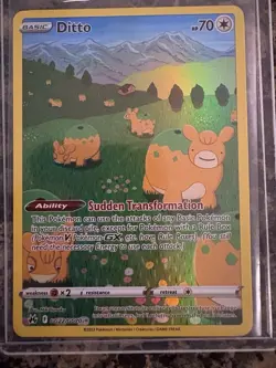 Pokemon TCG Ditto Crown Zenith Galarian Gallery Holo Ultra Rare Card GG22/GG70 - Image 1