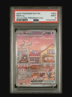 Pokemon Mew EX Black Star Promo TCG Card SVP053 151 PSA 9 - Image 1