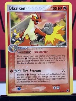 Blaziken 3/109 Ruby & Sapphire Non Holo Pokemon Card - Image 3
