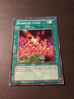 Yu-Gi-Oh! Burning Land Common Spell Card PSV-061 LP - Image 1