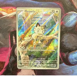 Pokemon Meowth Illustration Rare Holo Me02 Phantasmal Flames 106/094 70 HP - Image 1