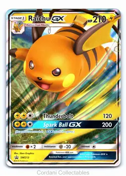 Raichu GX SM213 - SM Black Star Promo - Pokemon Card - Near Mint - Image 1
