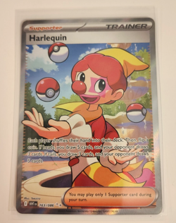 Harlequin 163/086 Pokemon Card White Flare Ultra Rare Full Art Near Mint NM - Image 1