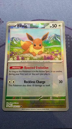 Pokemon TCG Eevee Masterball Prismatic Evolutions Card 074/131 NM Holo - Image 1