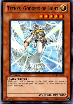 Tethys, Goddess of Light SDLS-EN010 Lost Sanctuary Yu-Gi-Oh 1st Edition LP - Image 1