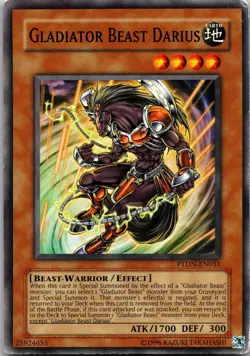 Gladiator Beast Darius PTDN-EN031 Phantom Darkness Yu-Gi-Oh LP - Image 1