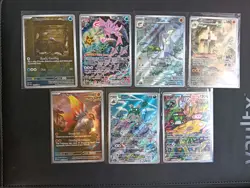 Pokemon TCG Paradox Rift Illustration Rare 7 Card Bundle - Image 1