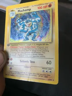 Pokemon TCG Machamp Holo Card Base Set 1st Edition 8/102 - Image 2