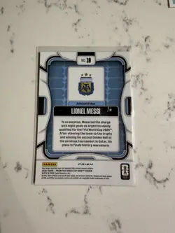 2026 Panini Prizm FIFA World Cup Lionel Messi Silver Refractor Holo Prizm No.10 - Image 2