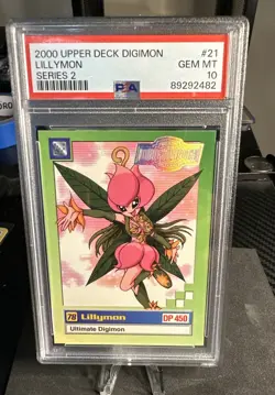 PSA 10 2000 Digimon 78 Lillymon - Card 21 of 32 Animated Series 2. POP 2!!! - Image 1