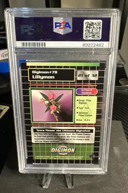 PSA 10 2000 Digimon 78 Lillymon - Card 21 of 32 Animated Series 2. POP 2!!! - Image 2
