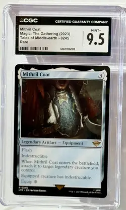 CGC MINT+ 9.5 MTG LTR (2023) Tales of Middle-Earth (R 0245) "MITHRIL COAT" RARE - Image 1