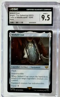 CGC MINT+ 9.5 MTG LTR (2023) Tales of Middle-Earth (R 0245) "MITHRIL COAT" RARE - Image 2