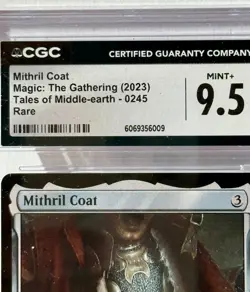 CGC MINT+ 9.5 MTG LTR (2023) Tales of Middle-Earth (R 0245) "MITHRIL COAT" RARE - Image 5