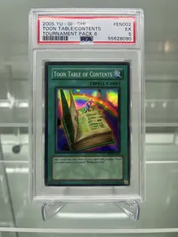 Yugioh Toon Table of Contents Tournament Pack 6 Super Rare TP6-EN002 PSA 5 - Image 1