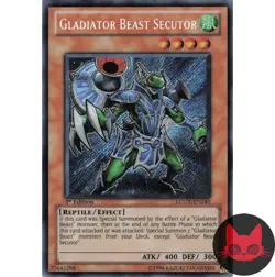 Yugioh Gladiator Beast Secutor LCGX-EN240 Secret Rare 1st Edition NM - Image 1