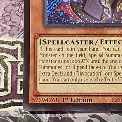YuGiOh Chaos Origins 1st Edition Aleister the Reminiscent CORI-EN015 Secret Rare - Image 4