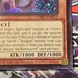 YuGiOh Chaos Origins 1st Edition Aleister the Reminiscent CORI-EN015 Secret Rare - Image 5