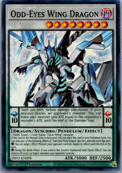 Odd-Eyes Wing Dragon DIFO-EN098 Dimension Force Yu-Gi-Oh 1st Edition LP - Image 1