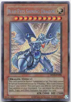Blue-Eyes Shining Dragon RP02-EN096 Retro Pack 2 (2020 Date Reprint) Yu-Gi-Oh NM - Image 1