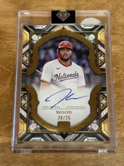 2025 Topps Transcendent James Wood Rookie Showcase Auto /25 On Card - Image 1
