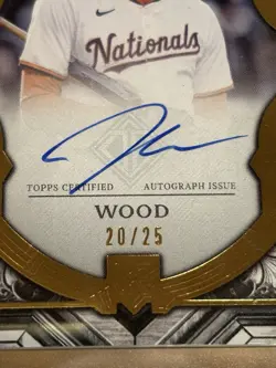 2025 Topps Transcendent James Wood Rookie Showcase Auto /25 On Card - Image 3
