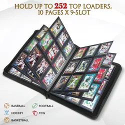 Top Loader Binder, Holds 252 Top Loaders, 9 Slot Trading Cards Collection Bin... - Image 5