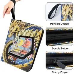 Anime Trading Card Binder for Dragon Ball Cards,4 Pocket with 50 Sleeves up t... - Image 4
