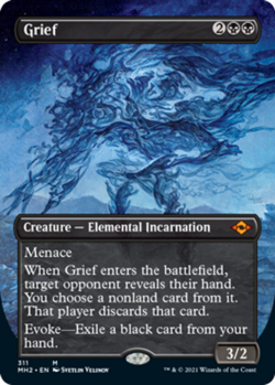 1x Grief ~~ Borderless Light Play, English Modern Horizons 2 MTG Magic - Image 1