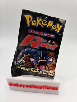 EMPTY Pokemon Team Rocket 1st Edition Booster Wrapper - NO CARDS - Image 1