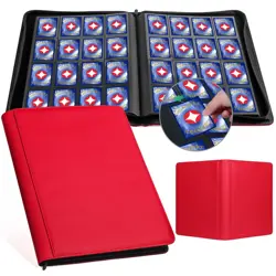 16 Pockets Trading Card Binder for 1000+ Cards, Sturdy Large Side Loading Zip... - Image 1