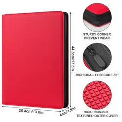 16 Pockets Trading Card Binder for 1000+ Cards, Sturdy Large Side Loading Zip... - Image 5