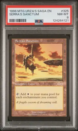 1998 MAGIC THE GATHERING MTG SERRA'S SANCTUM URZA'S SAGA PSA 8 - Image 1