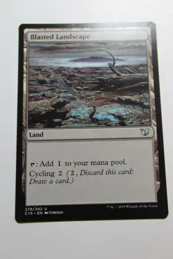 MTG Blasted Landscape x1- -Commander 2015-Lightly Played - Image 1