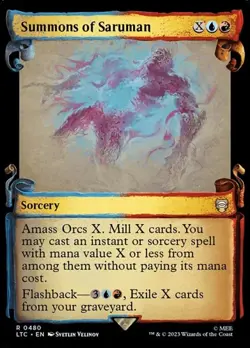 Summons of Saruman - Silver Foil Showcase LTC LP MTG - Image 1
