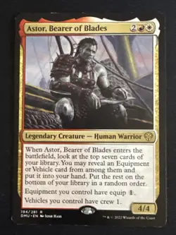 1x Astor, Bearer of Blades (194) Dominaria United LP MTG Magic the Gathering x1 - Image 1
