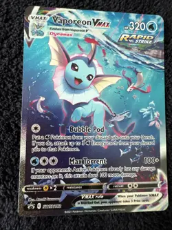 Vaporeon VMAX SWSH182 Sword & Shield Promo Holo Pokemon TCG Card Near Mint - Image 2