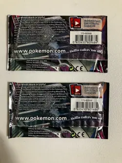 Lot of 2x Pokemon TCG Unified Minds Booster Pack 10 Cards NEW FACTORY SEALED - Image 2
