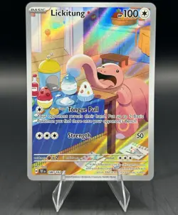 Pokemon TCG Temporal Forces Lickitung 180/162 Illustration Rare Holo EN - Image 1