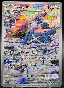 Pokemon TCG SV05 Temporal Forces: Metagross 178/162 Hyper Rare Full Art Holo - Image 1