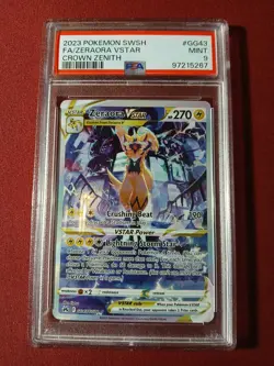 Zeraora VSTAR PSA 9 Crown Zenith #GG43 Full Art 2023 Pokemon - Image 3